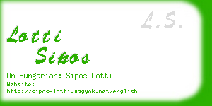 lotti sipos business card